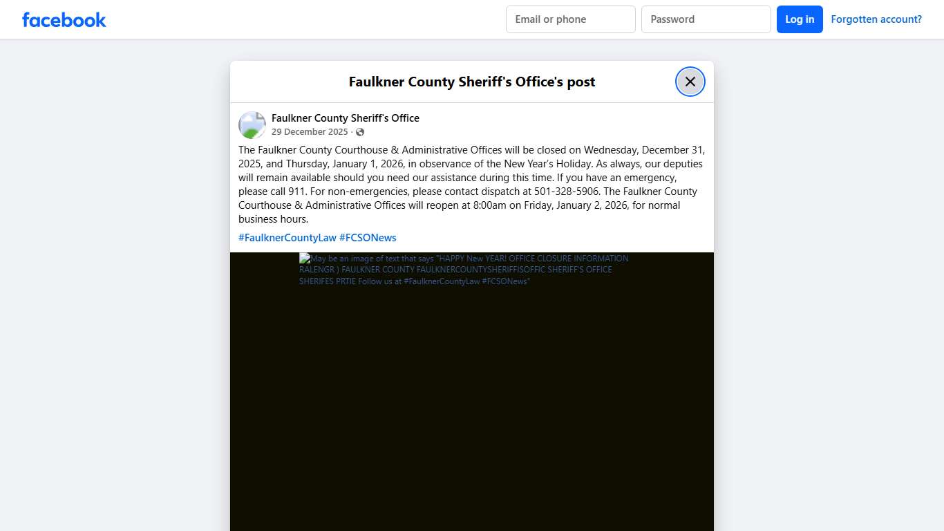 The Faulkner County... - Faulkner County Sheriff's Office Facebook
