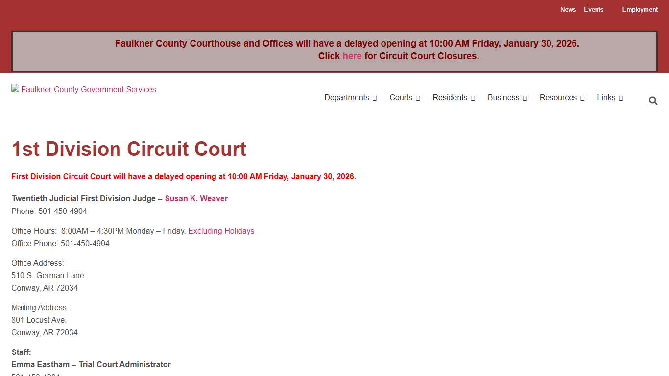 1st Div Circuit - Faulkner County GOV